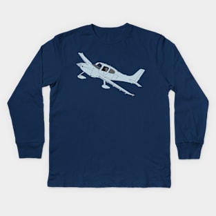 Cirrus SR22 Aircraft Illustration Kids Long Sleeve T-Shirt